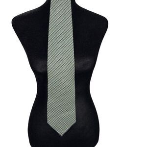Burberry 100% Silk Green‎ Wide Tongue Tie